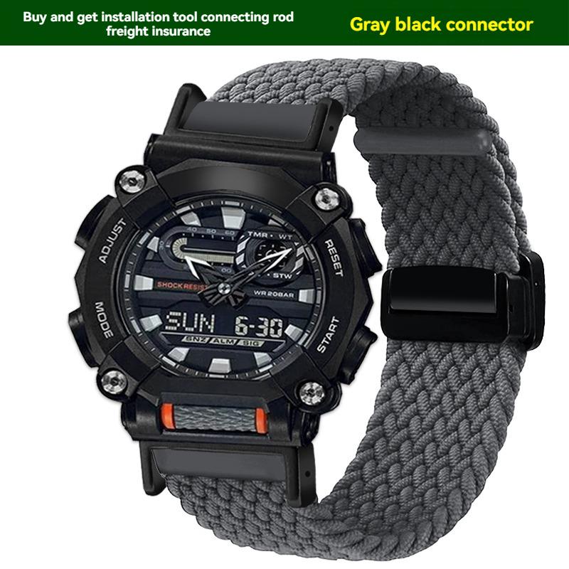 Для часов Casio с магнитной нейлоновой ремешком 16 мм для активного отдыха G-SHOCK GA110 100 120 GA900 GA2100 DW-5600 GW-B5600 GW-M5610 Спортивный ремешок
