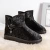 Women's Waterproof Winter Boots Snow Female Warm Ankle Boots with Thickened Fur Lining and Slip-Resistant Sole