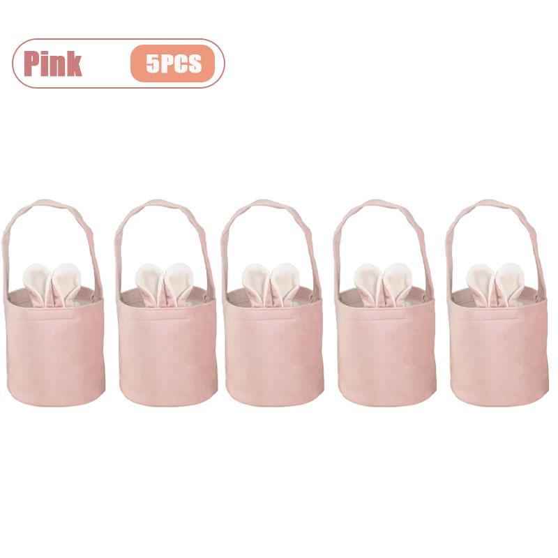 Пасхальные принадлежности Сумочка-корзинка с кроликом Подарочная коробка Контейнер для конфет с кроличьими ушками Весенний праздник Охота за яйцами Прочный держатель для угощений