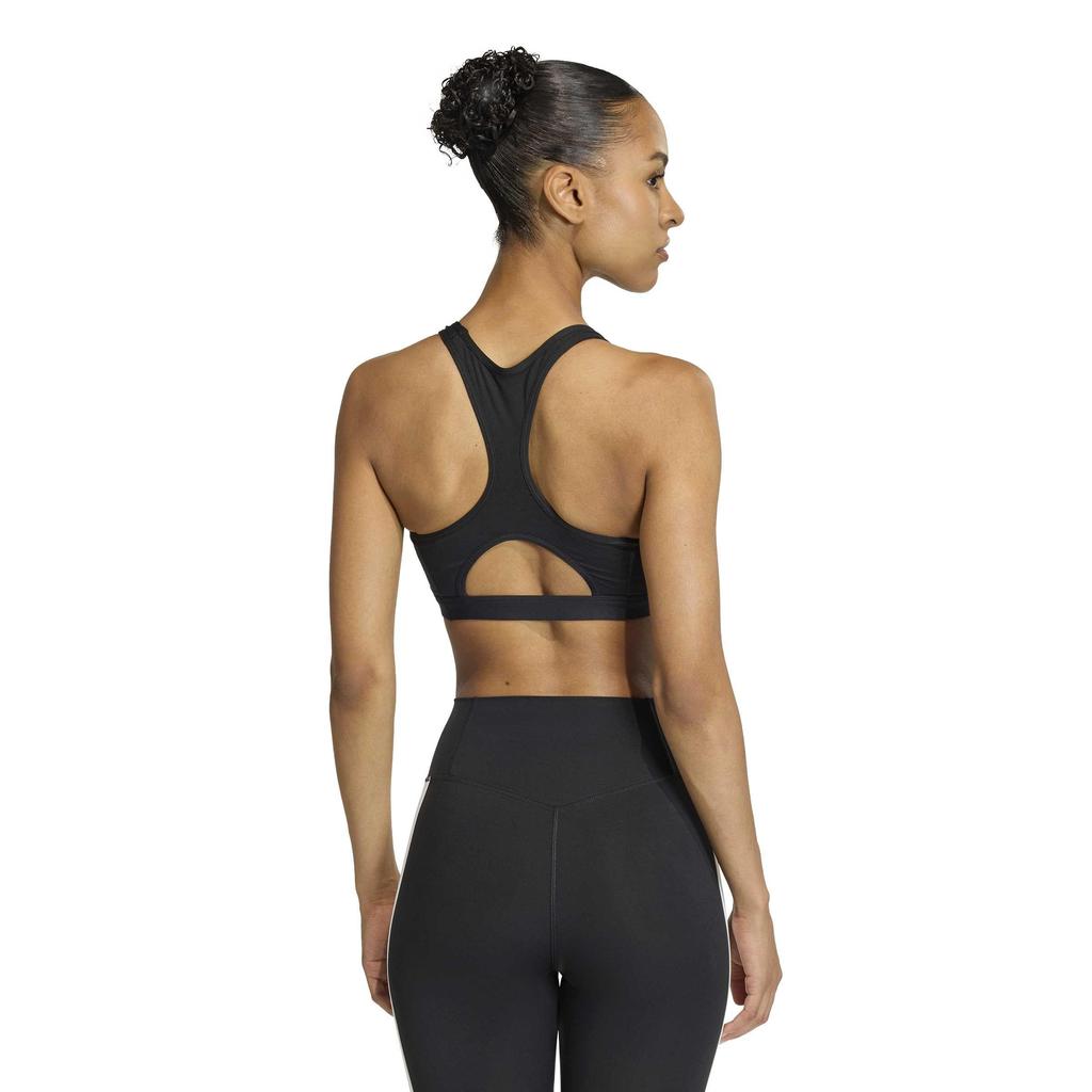 Спортивный бюстгальтер Adidas TRN OPTIME Essentials со средней поддержкой для CI156 XS 3-полоски Женский, Черный/Белый (KB4383)