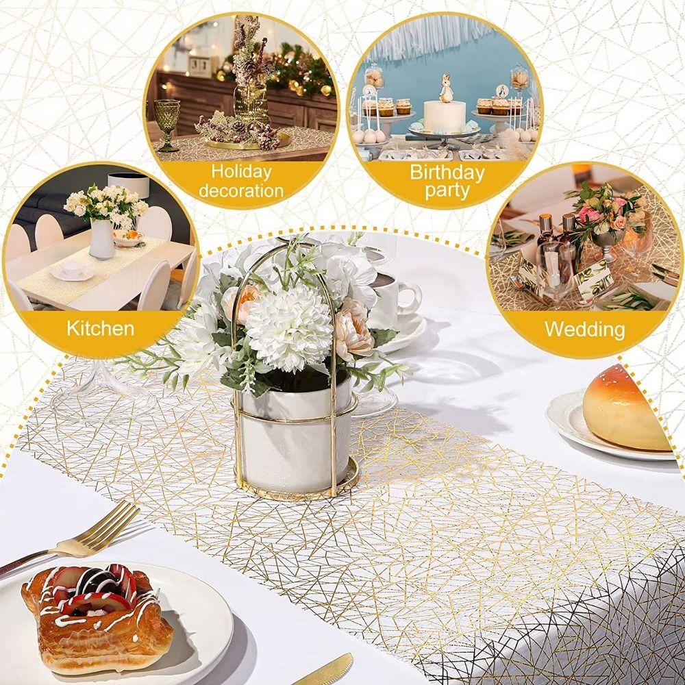 Mesh Glitter Metallic Table Runner Rectangle Table Cloths Runner Glitter Table Runner Living Room