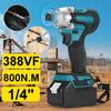 2 In1 18V 800N.m. Li-Ion Brushless Cordless 1/4'' Electric Screwdriver 1/2''Electric Wrench Combine Fit For Makita Battery