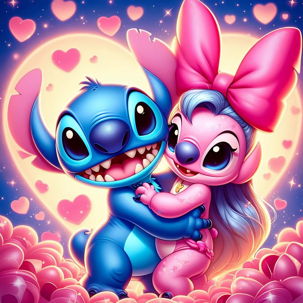 Алмазная вышивка Стич Ангел Вышивка Мультяшная Мозаичная Картина Стразы 5D Сделай Сам Новинка Декор для Дома