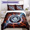 Manchester City Pattern Printed 3PCS Bedding Set Soft Skin-Friendly Washable Duvet Cover & Pillowcases Set All Season Bedroom