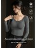 Graphene Long-Sleeve Warm Bottoming Shirt with Chest Pad - Seamless Fixed Cup Inner Top for Women (Autumn/Winter)