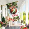 A Double-Sided Christmas Snowflake Ball Garden Flag Made of Polyester, Perfect for Outdoor Yard Decoration, Holiday Lawn Flag, No Power Required