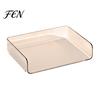 Layered Archive Rack for Workstations Large Capacity Desk Organizer Documents Files Letters A4 Paper Book Notes Mail, Compact File Tray Clear