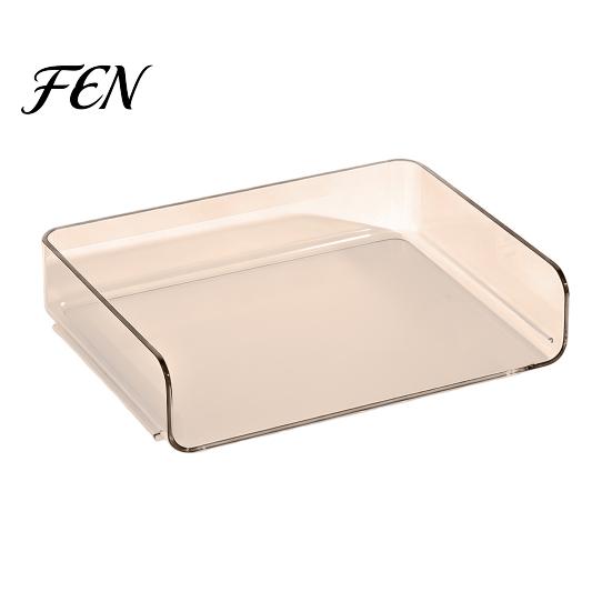 Layered Archive Rack for Workstations Large Capacity Desk Organizer Documents Files Letters A4 Paper Book Notes Mail, Compact File Tray Clear