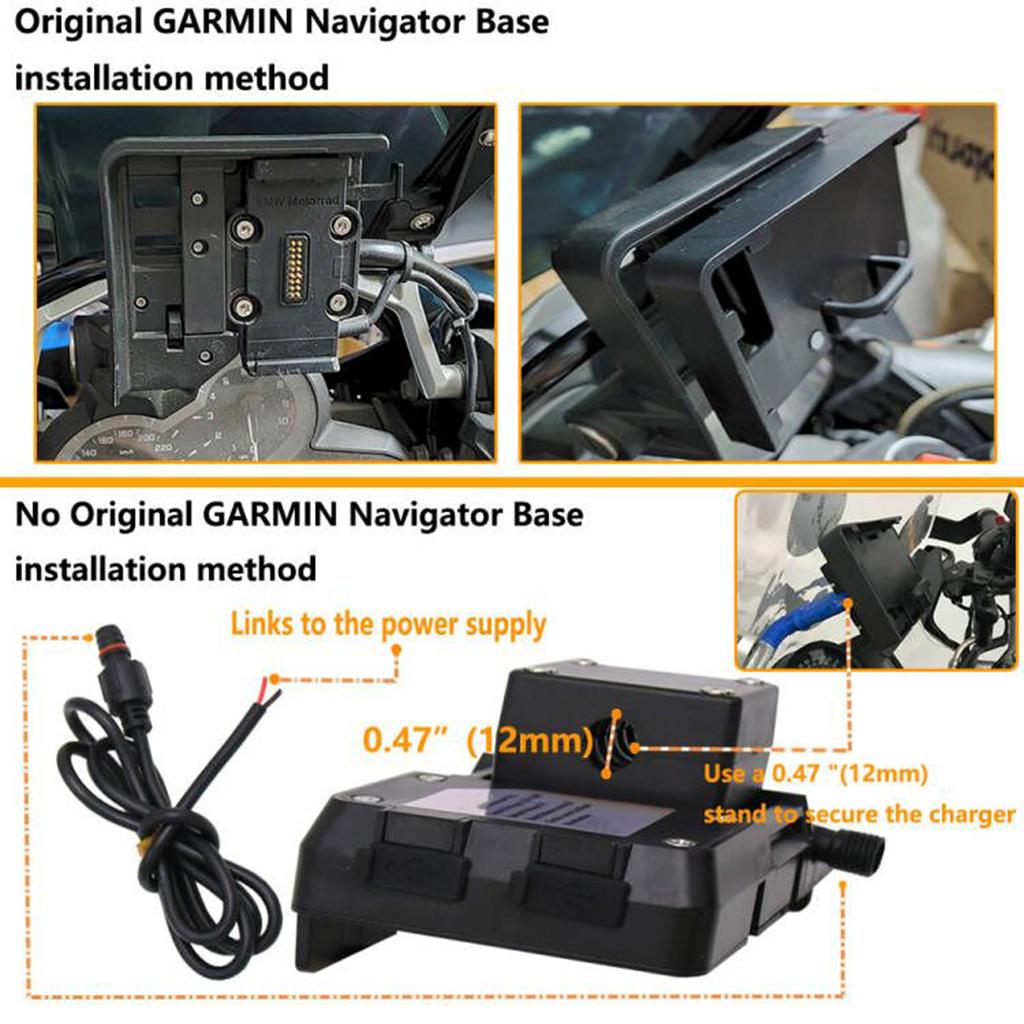 Аксессуары для навигационного кронштейна для мобильного телефона с USB-зарядным устройством для BMW R1200GS LC&Adventure S1000XR