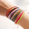 Разноцветный браслет дружбы из тайваньской вощеной нити
