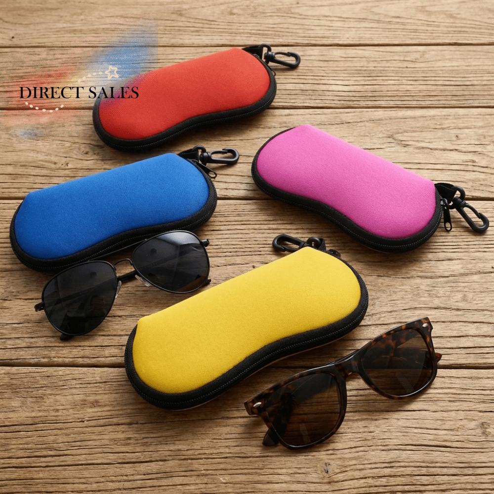 Waterproof Portable Eyeglass Pouch Dustproof Shockproof Glasses Storage Bag Zipper Closure Anti-Scratch Eyeglasses Organizer