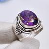 Copper Purple Turquoise 925 Sterling Silver Ring V5621, Purple Ring, Oval Ring, Valentin's Day Gift, Gift For Her, Birthday Gift, Handmade Jewelry, Si