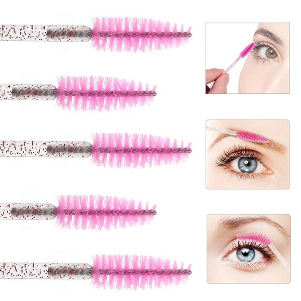 50 шт. одноразовые хрустальные кисти для ресниц, инструменты для наращивания ресниц, кисть для бровей, косметические кисти для ресниц, инструменты для макияжа