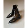 Retro Pointed-toe Insole Height-increasing Women's Shoes and Versatile Ankle Boots