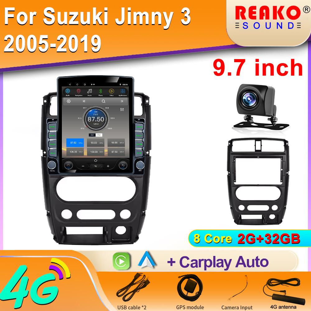 9,7-дюймовый вертикальный экран Tesla Android для Suzuki Jimny 3 2005-2019 GPS-навигация Carplay Мультимедийный видеоплеер Экран