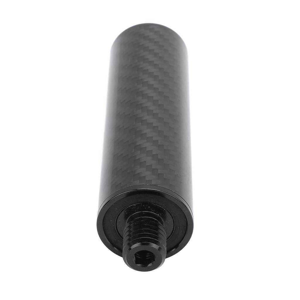 Billiard Pool Cue Extender 4 Inch Carbon Fiber Pool Cue Extension Stick with Rubber Rear Plug for