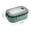 1200 мл Ланч-бокс Двухслойный Изолированный Контейнер для Ланча с Вилкой и Ложкой для Студентов и Офисных Работников Многослойный Ланч-бокс