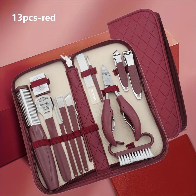 Набор из 4/13 кусачек для ногтей из нержавеющей стали, кусачки для ногтей Hawksbill, пилочка для ногтей, полный набор инструментов для педикюра, инструменты для вросших ногтей