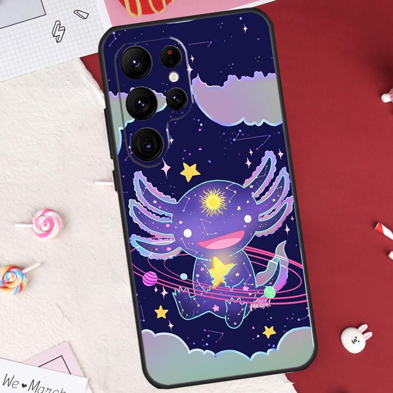 Cute Animal Axolotl Case For Samsung Galaxy S25 FE S23 FE S20 S21 S22 S24 S25 S26 Ultra S10 S25 Plus Cover Shell