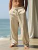Men's Casual Linen Pants Breathable & Stylish for Indoor Gatherings, Outdoor Activities