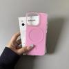 Милый однотонный розовый магнитный чехол для телефона для iPhone 13 14 15 16 17 Pro Max Для MagSafe Беспроводная зарядка Защитный чехол для девушек