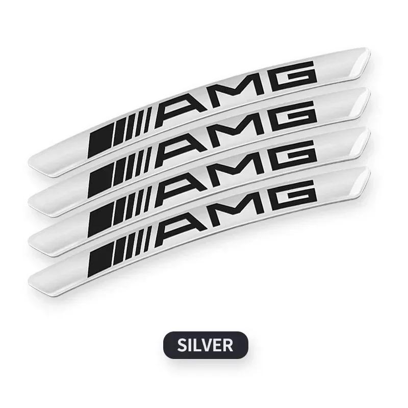 Wheel Hub Styling Stickers Decoration Strip For 4Pcs Car Mercedes Benz AMG GLA W176 CLK W209 W202 W220 W204 W203 W210 GLC
