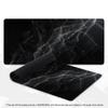 Large Gaming Desk Mat Black Abstract Pattern Non Slip Stitched Edges Smooth Mousepad For PC Gamer Laptop Office Desktop Decor