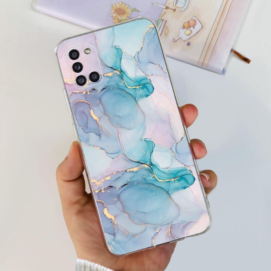 For Samsung A51 Case SM-A515F Flower Cover Fashion Silicone Soft Bumper Clear Funda For Samsung A31 A71 SM-A315F A 51 Phone Case