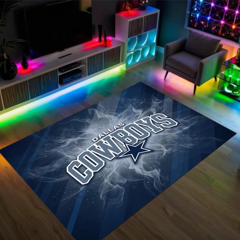 Дизайн Dallas Cowboys Кристальный Велюровый Ковер Уютный Не?Нескользящий ковер с принтом для спальни, гостиной, прихожей