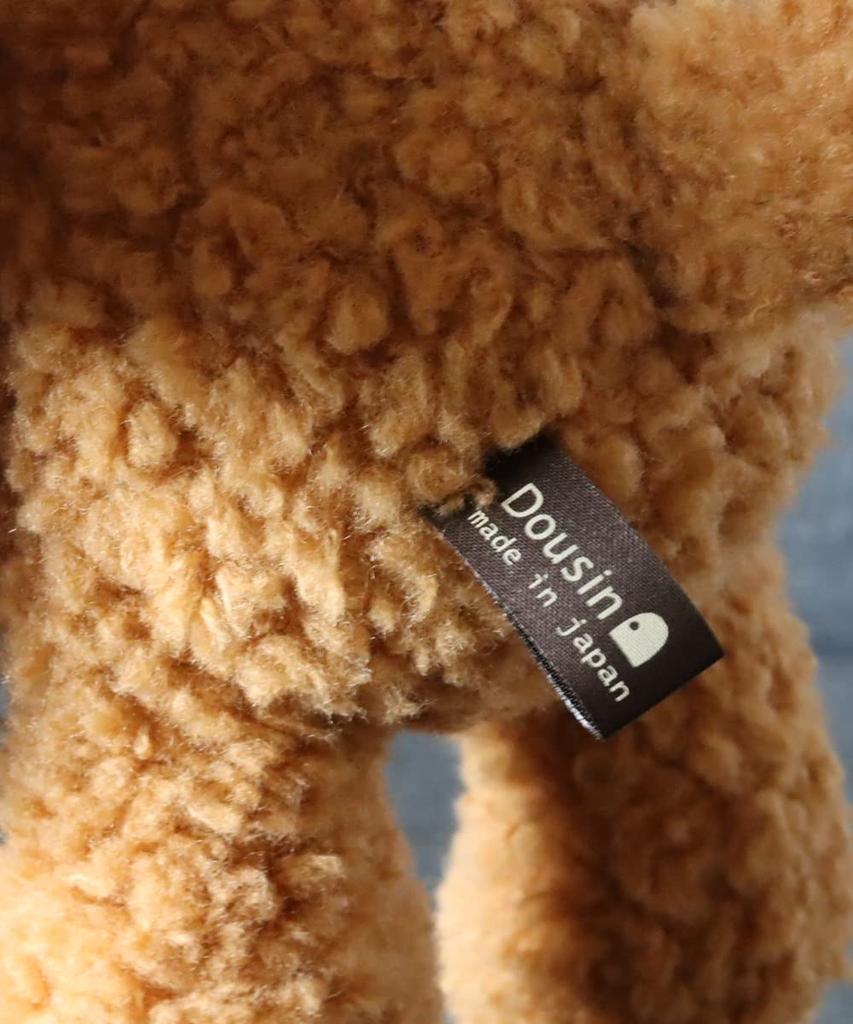 Пушистый медведь с детским ярлыком на ленте M Коричневый Сделано в Японии Мягкая игрушка Медведь Тедди Подарок на день рождения в виде животного Празднование