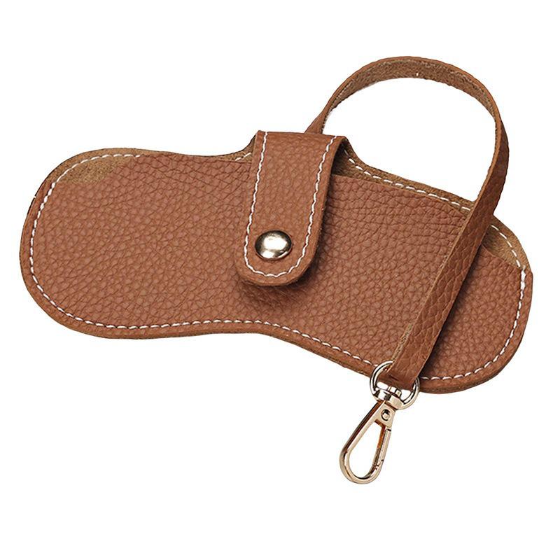 Sunglasses Storage Bag: Summer Hot-Selling, Leather Portable Hanging Bag for Sunshade and Myopia Glasses