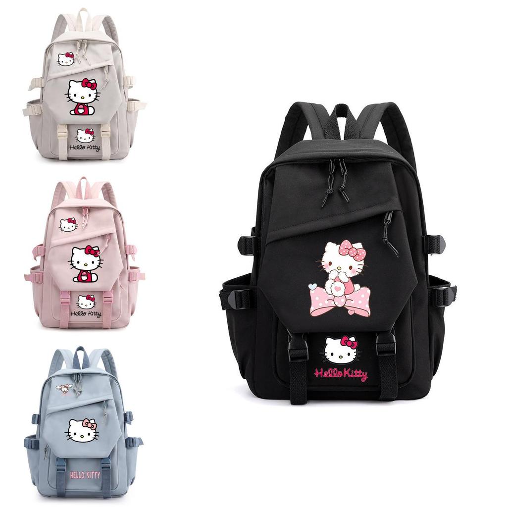 Hello Kitty School Backpack For Middle School And High School Fashionable Cartoon Nylon