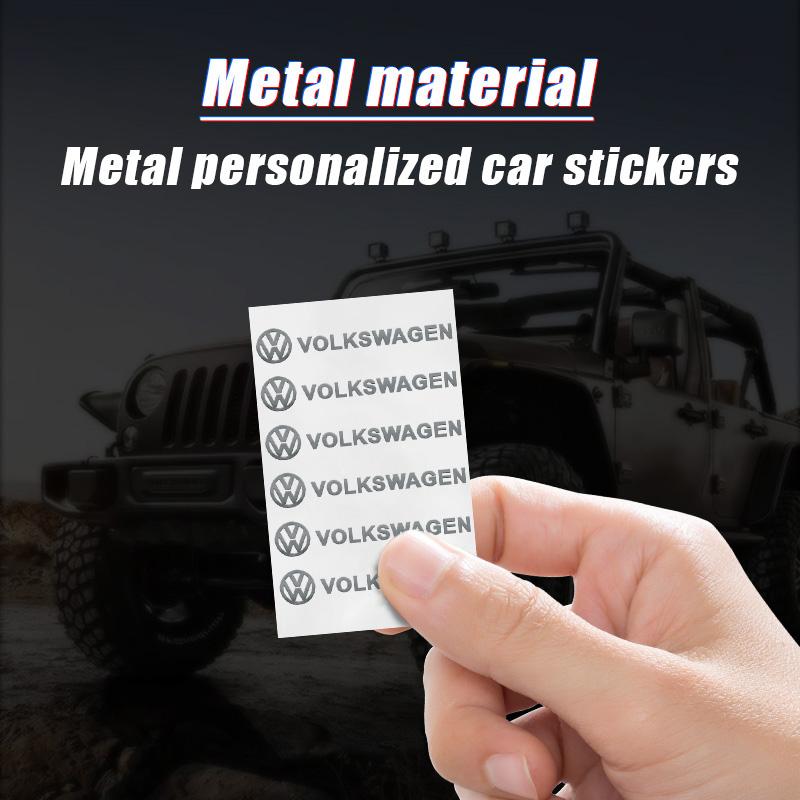 3D Metal Emblem Sticker Car Interior Decoration Decals For Volkswagen Golf Polo Tiguan Passat Jetta Touran TSI Auto Accessories ME2