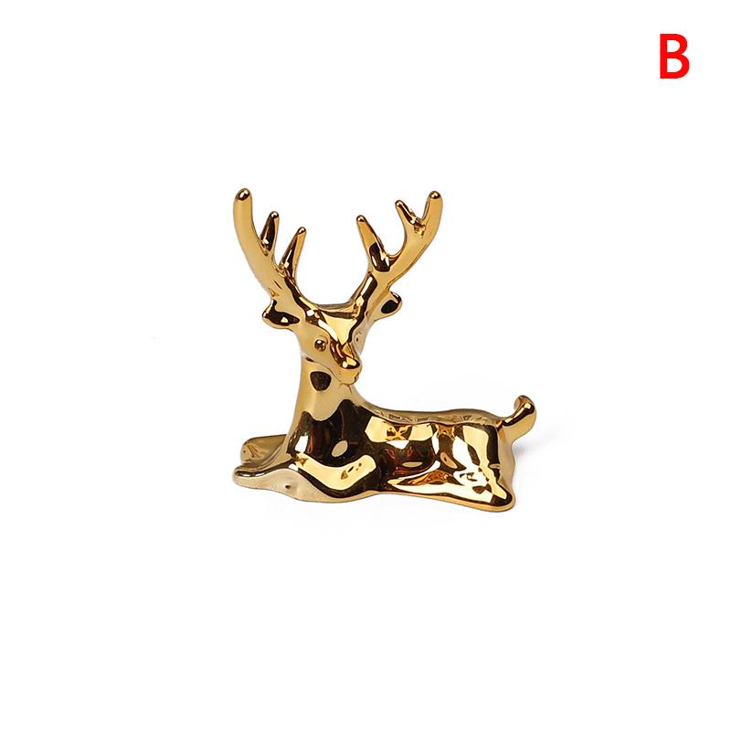 Статуэтка оленя оленя в скандинавском стиле, рождественский олень, художественная статуэтка, старинная золотая ручная работа, украшение для дома, украшение стола, подарок