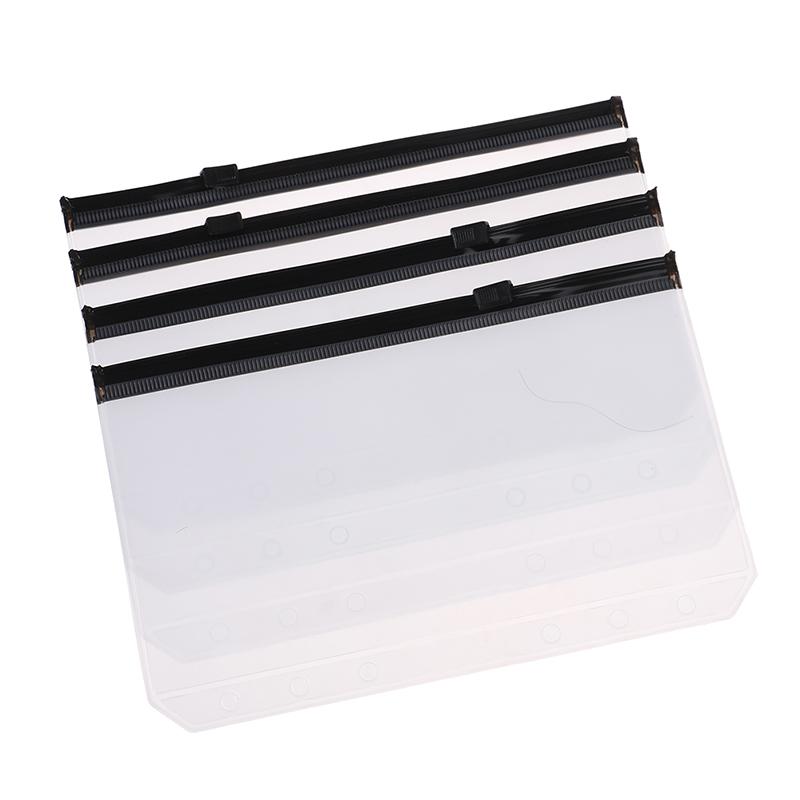 4 шт. A6, карманы для переплета с 6 отверстиями, водонепроницаемые конверты из ПВХ, сумки на молнии