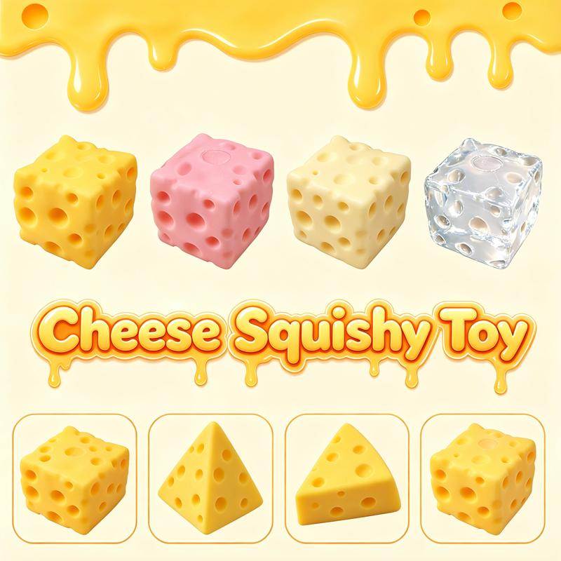 Новая сырная игрушка-сквиши, сжималка для снятия стресса, сенсорная фиджет-игрушка, портативная игрушка против тревоги, имитация сыра, расслабляющий инструмент, подарок
