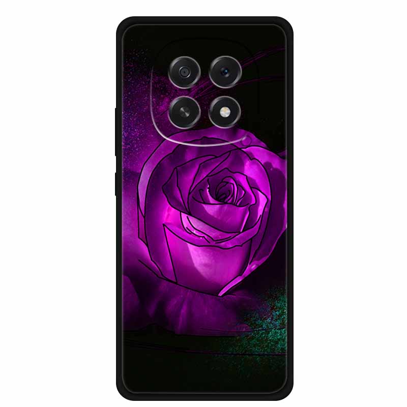 For Oppo A5 5G Phone Case 3D Relief Emboss Flowers Back Cover Black TPU Silicone Soft Case For Oppo A 5 PKQ110 Cases 6.7" Fundas