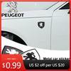 Car Sticker Car Metal Sticker Custom Shield Car Rear Trunk Shield Emblem Badge Sticker For Peugeot 206 207 307 3008 2008 308 407