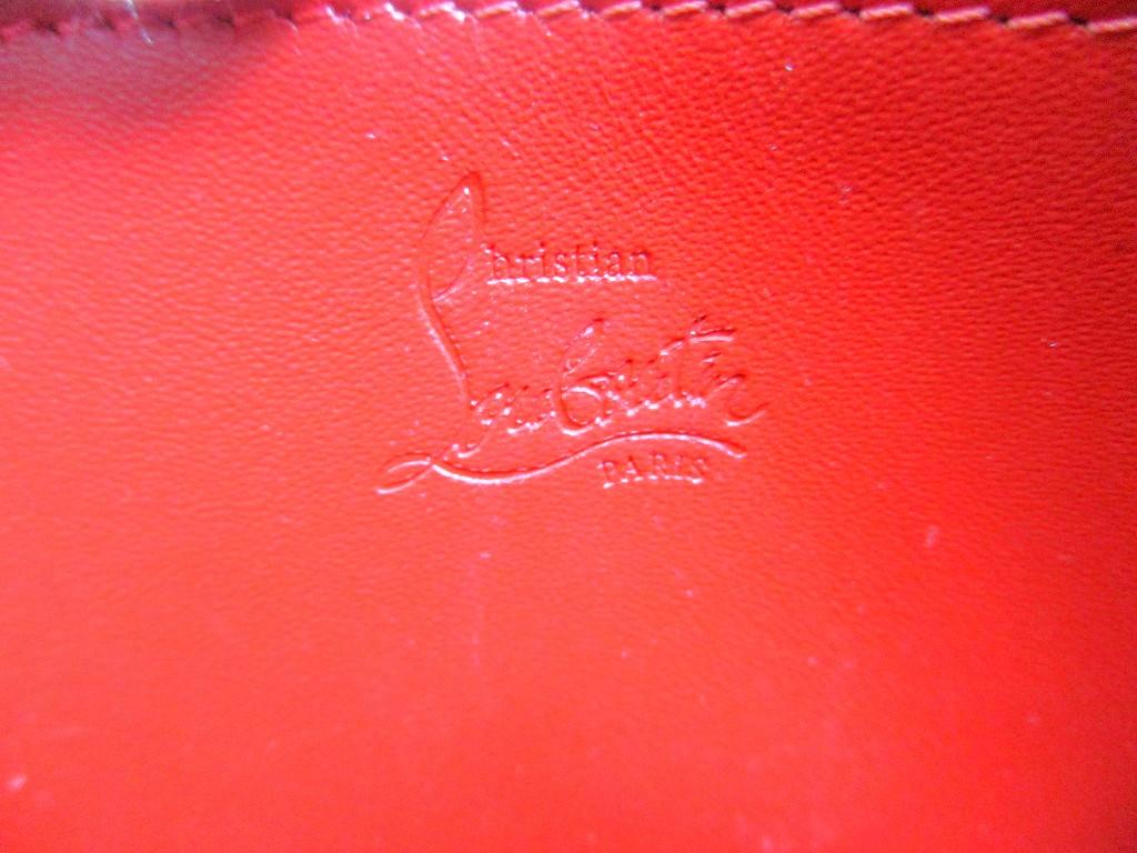 Оригинальный кошелек Christian Louboutin By My Side из красной кожи с круговой молнией #b248 Восстановлен продавцом