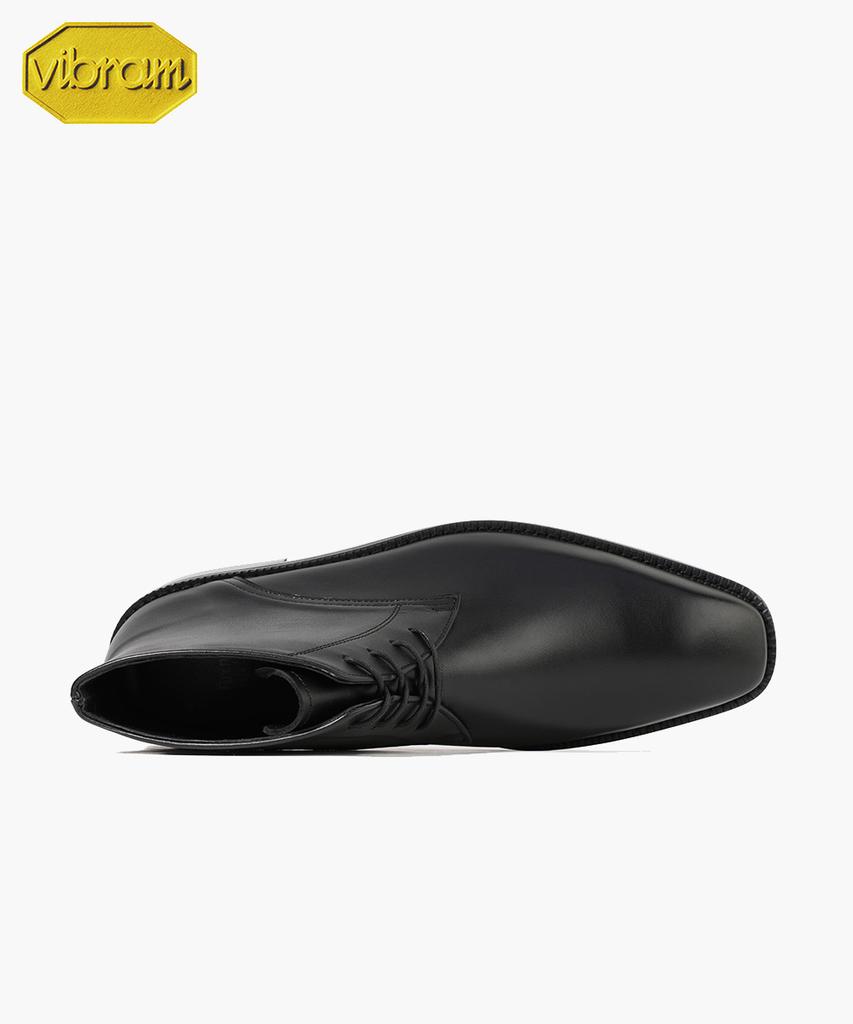 Firenze Atelier [Vibram] Semi-Square Standard Chukka Boots 7200 [Black Fg]
