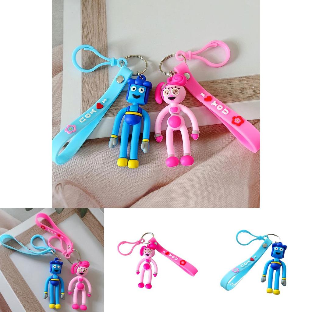 Poppy Playtime Трехмерный парный брелок Стильный и прочный силиконовый кулон