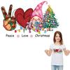 Аксессуары «сделай сам», нашивка «Мир, любовь», Рождество, термоклейкая передача, моющаяся, художественные ремесла, глажка одежды, аппликация, термоперенос