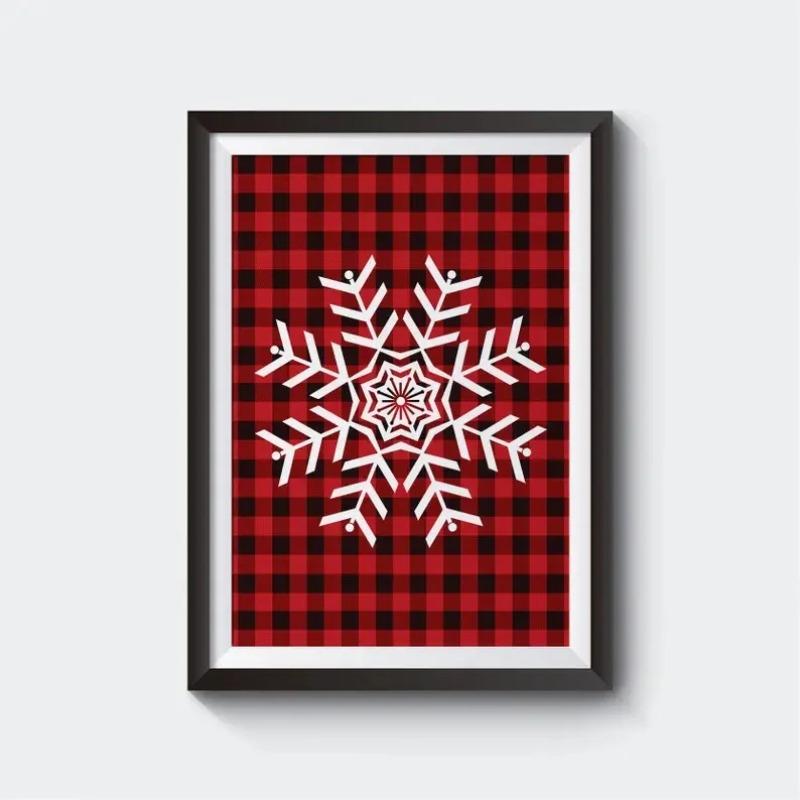 Christmas Decor, Christmas Printables, Unframed Canvas Print Poster Wall Art, Winter Decor, Winter Wall Art