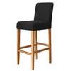 Stretch Spandex Bar Stool Cover Short Back Chair Slipcover For Dining Room Kitchen Banquet Small Size Seat Protector
