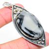 Ocean Fume Agate Handmade 925 Sterling Silver Gift Pendant 2.80" R4o15