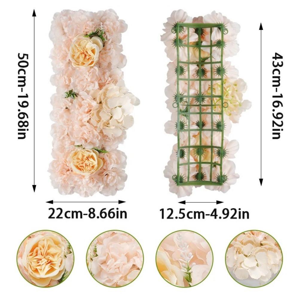 3D Artificial Flower Wall Panel DIY Arched Door Flower Row Wedding Road Lead  Garlands Accessories