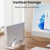Компактная подставка для ноутбука Акриловая вертикальная подставка для ноутбука с высокой устойчивостью и большой грузоподъемностью для личного использования для организованного хранения