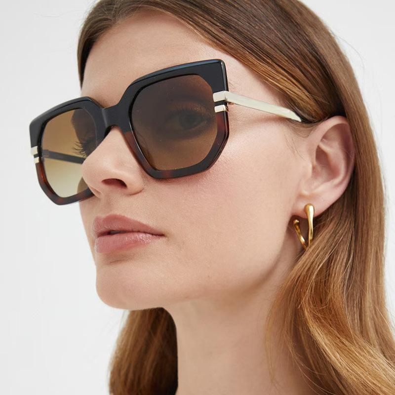 Irregular large frame sunglasses, new fashion sunscreen sunglasses, trendy personalized sunglasses, high-end women