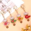 Творческий ретро китайский зодиак бриллиантовая змея кулон брелок красочный мультфильм змея брелок сумка подвесное украшение подарки