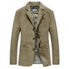 Autumn New Men's Cotton Outdoor Business Jacket Men's Large Size Fashion Casual Suit Collar Jacket Men's Suit